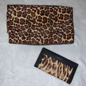 ❌❌SOLD❌❌Leopard Print Clutch + Kate Spade Wallet